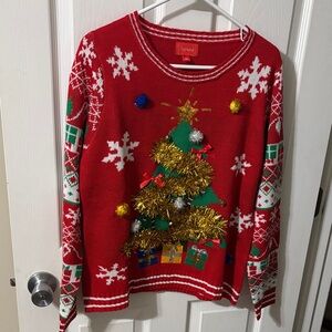 Red Christmas Sweater size large